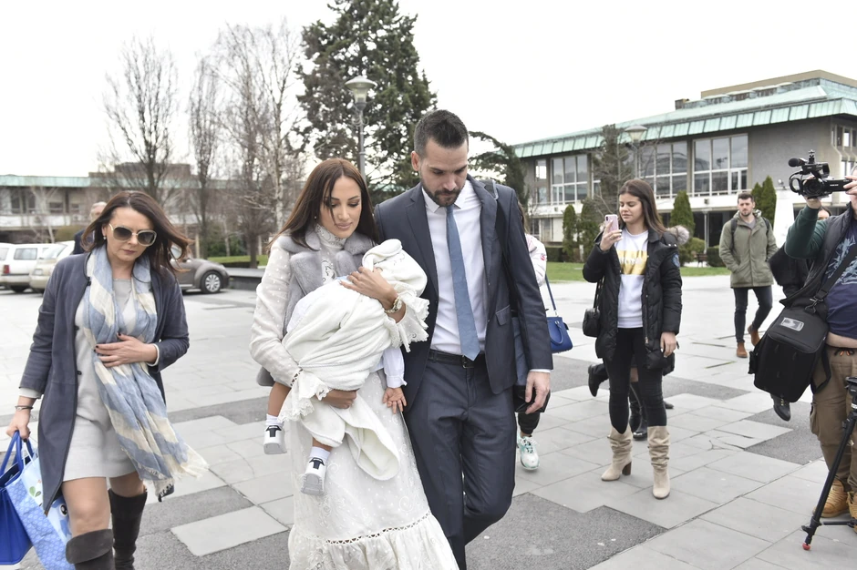 Aleksandra Prijović i Filip Živojinović - krštenje sina 