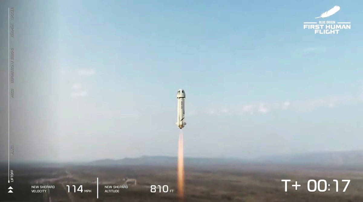 Start New Shepard z Jeffem Bezosem na pokładzie EPA/BLUE ORIGIN