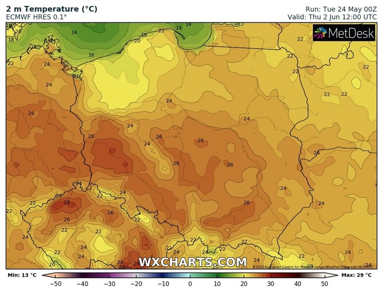 Wzrost temperatury możliwy dopiero na początku czerwca