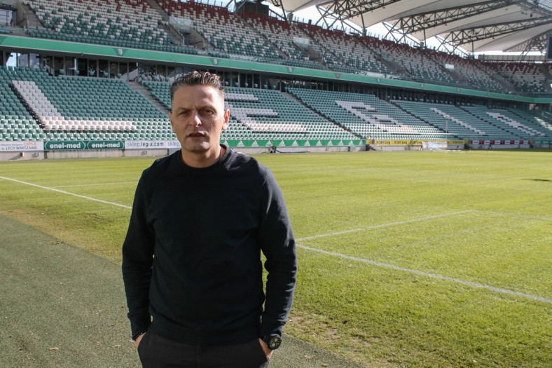 Maciek Dobrowolski na stadionie Legii