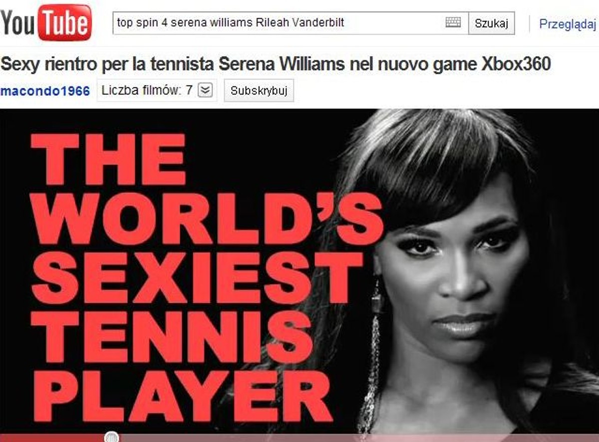 Zobacz słynną tenisistkę w reklamie kipiącej seksem