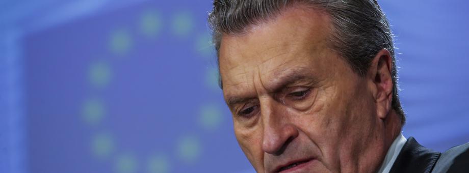 Günther Oettinger, komisarz ds. budżetu i zasobów ludzkich UE