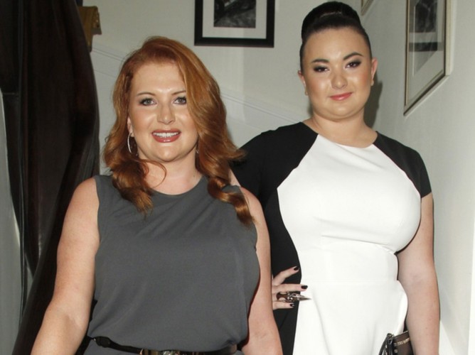 Marta i Wktoria Grycan na pokazie w salonie Salvatore Ferragamo