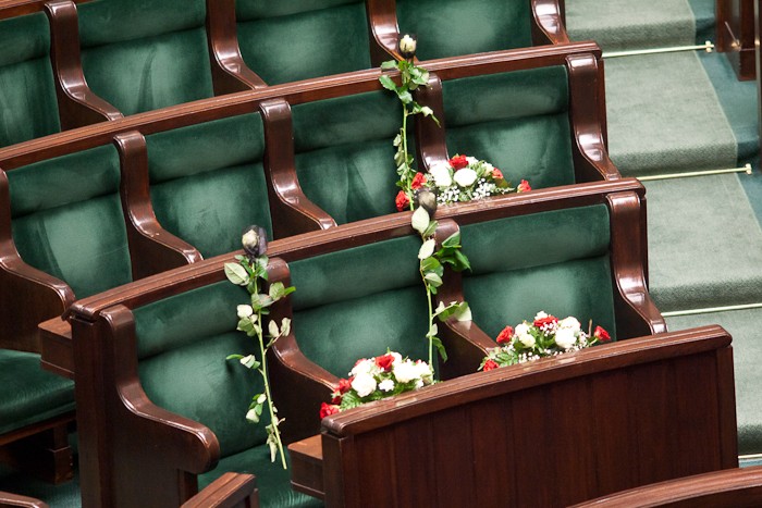 Pożegnanie ofiar katastrofy w Smoleńsku w Sejmie