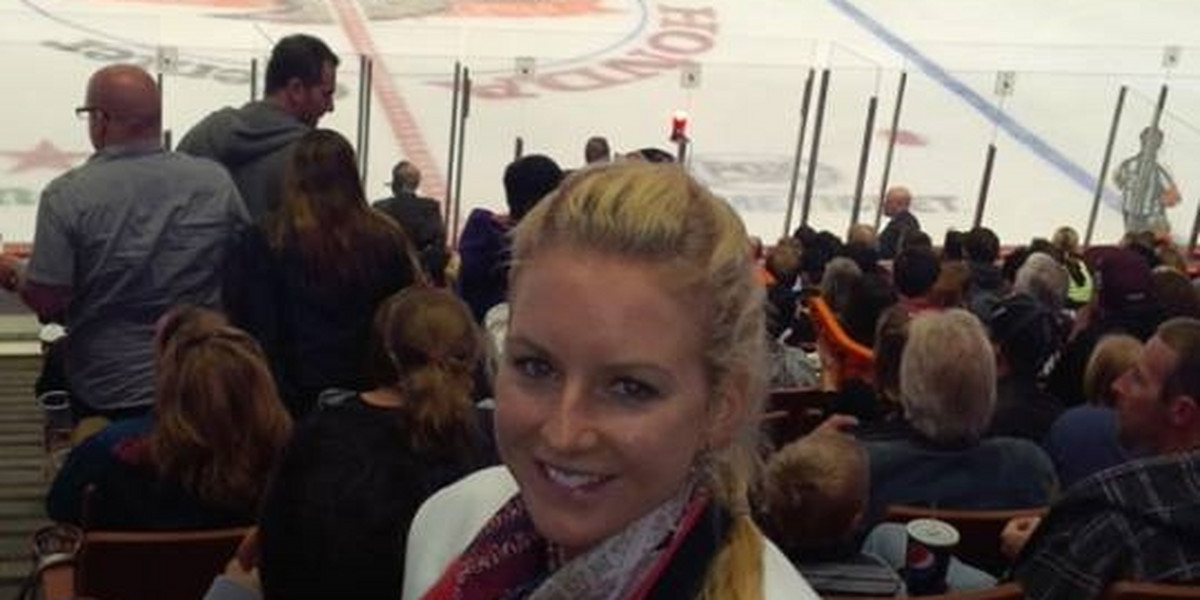 Ula Radwańska na meczu NHL