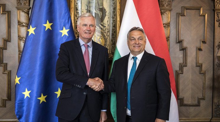 Michael Barnier egy éve Budapesten találkozott Orbán Viktor kormányfővel / Fotó: MTI Min Szecsődi Balázs