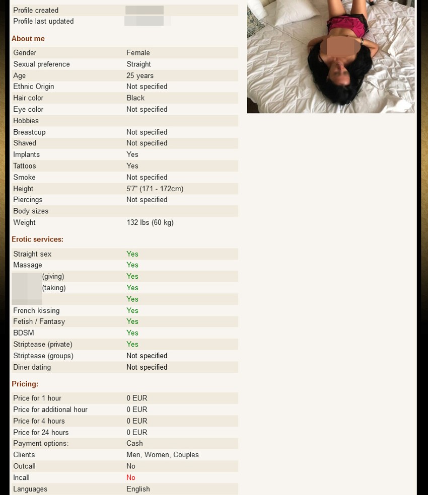 Jedan od oglasa na pomenutom sajtu