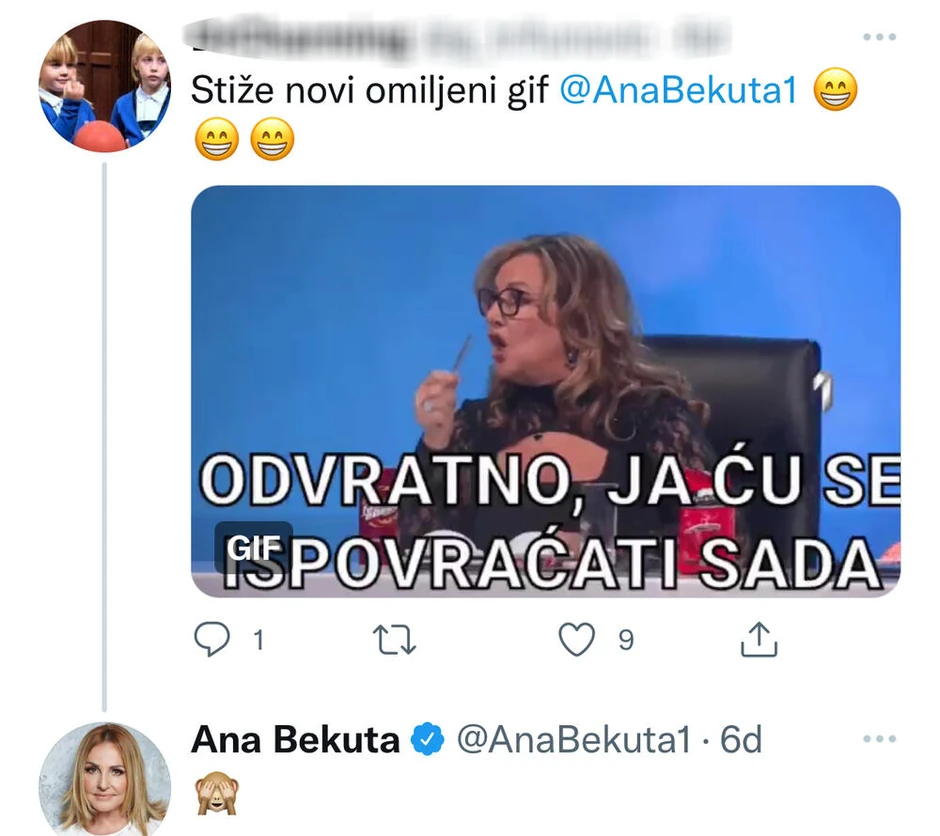 Ana Bekuta - Tviter