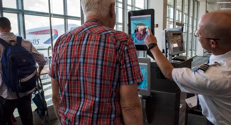 facial recognition airport Dulles