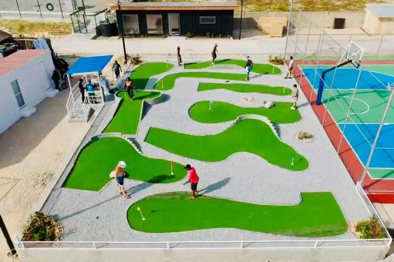 Mini golf course at landmark beach Lagos 