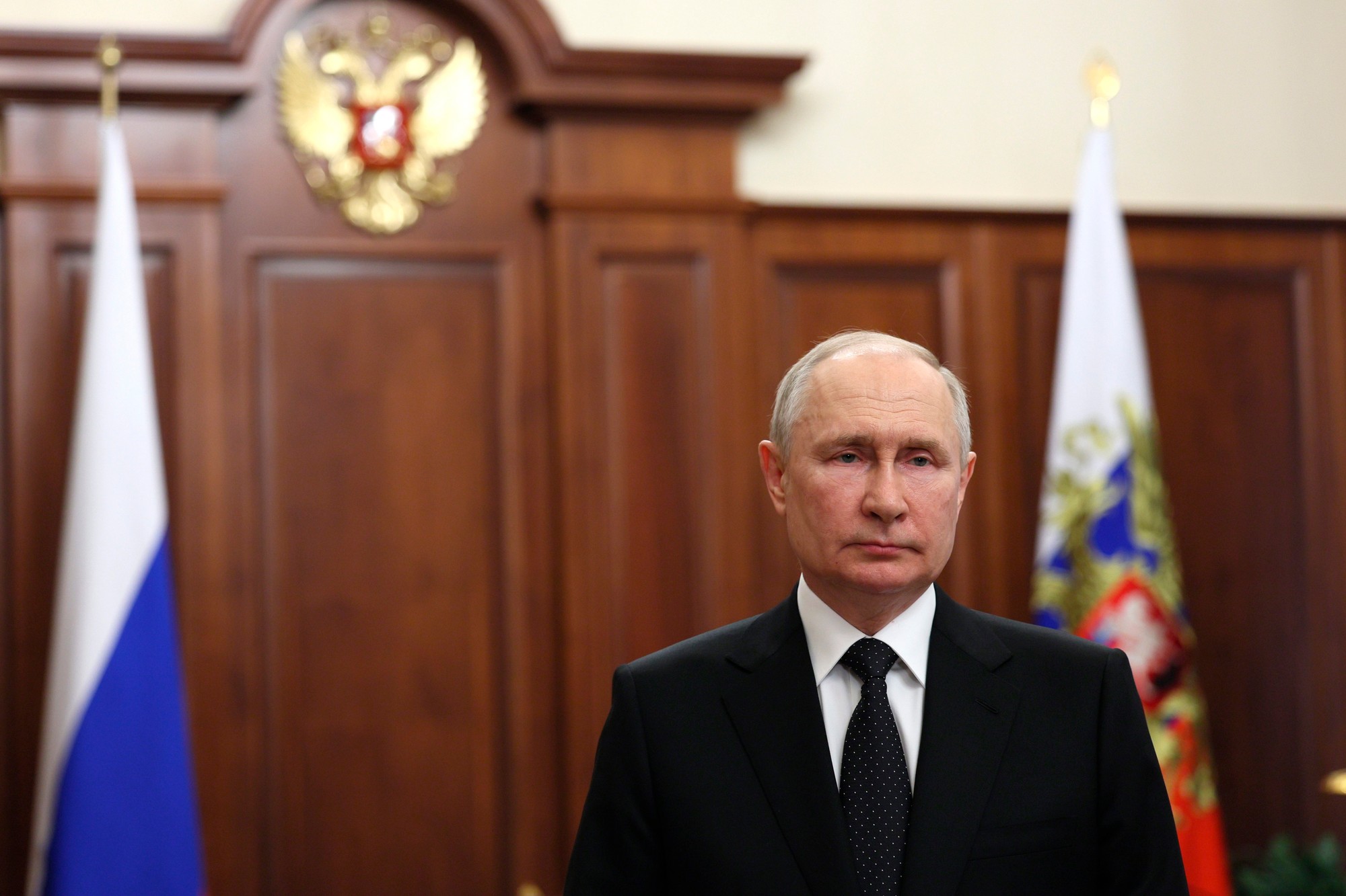 Ruský prezident Putin sa prihovoril národu v sobotu 24. júna 2023.