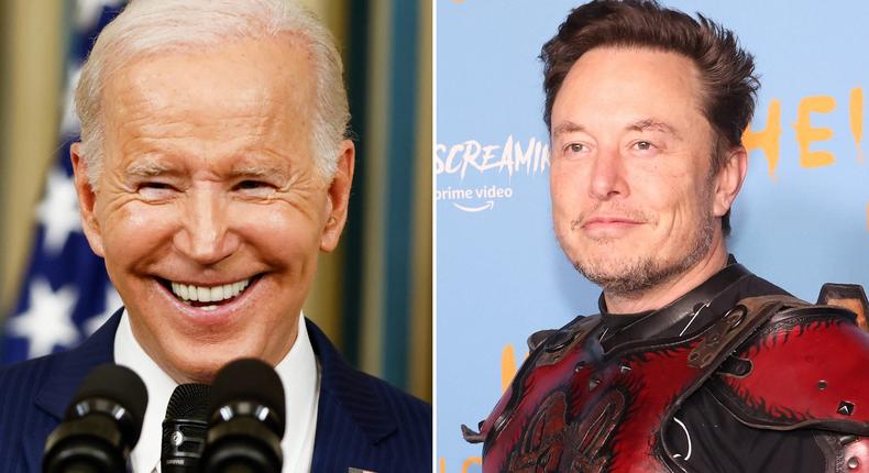 Elon Musk met with two senior Biden advisors.Samuel Corum/Getty Images, Taylor Hill/Getty Images