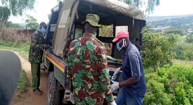 File Image: Police removing a body from a crime scene