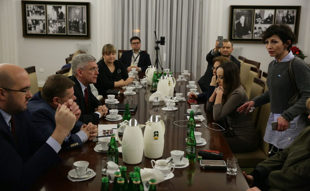 Spotkanie marszałka Stanisława Karczewskiego z mediami