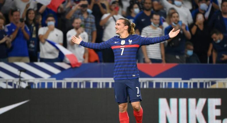 Antoine Griezmann scored twice as France won for the first time in six matches Creator: FRANCK FIFE