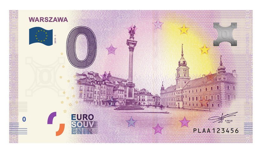 Banknot 0 euro - Euro Souvenir Warszawa