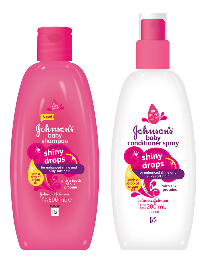 JOHNSON’S Shiny Drops szampon  i odżywka w sprayu