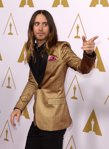 Jared Leto na spotkaniu nominowanych do Oscara 2014