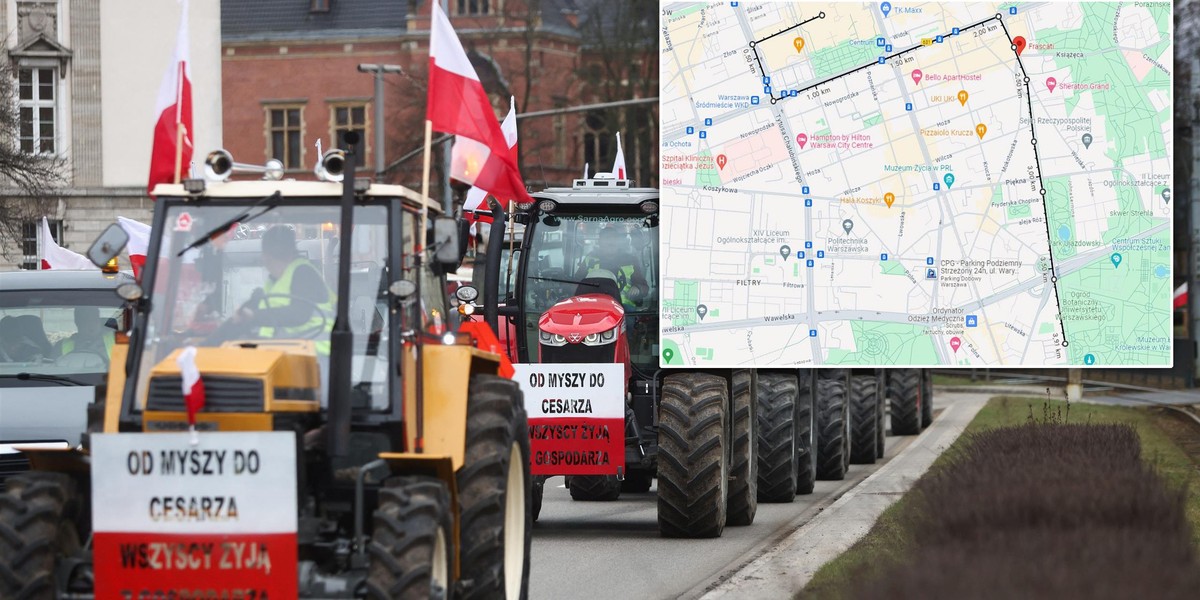 Protest rolników w Warszawie.