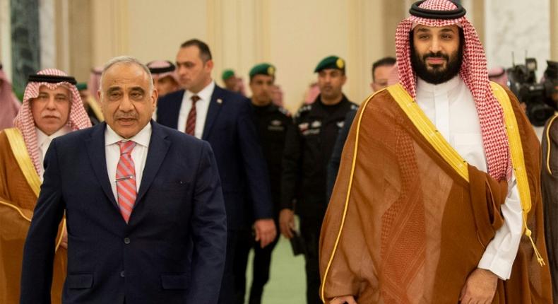 Iraq's Prime Minister Adel Abdel Mahdi (L) has met the leaders of both Saudi Arabia and its regional arch-rival Iran this month