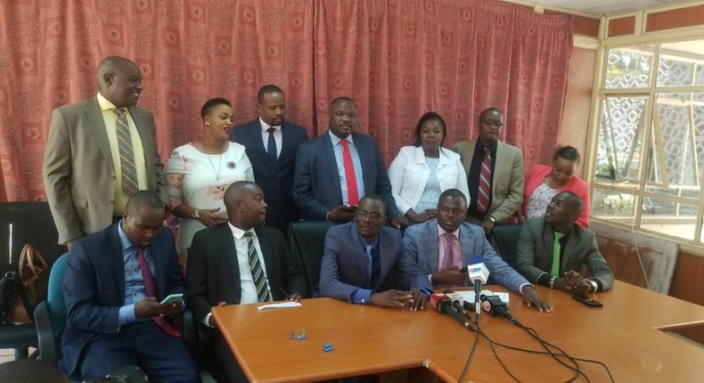 MPs allied to DP William Ruto hold presser over his alleged impeachment (Twitter)