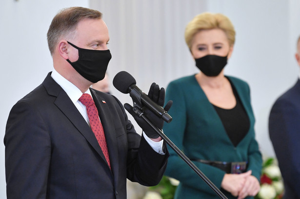 Prezydent RP Andrzej Duda wraz z małżonką Agatą Kornhauser-Dudą