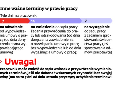 Inne ważne terminy w prawie pracy