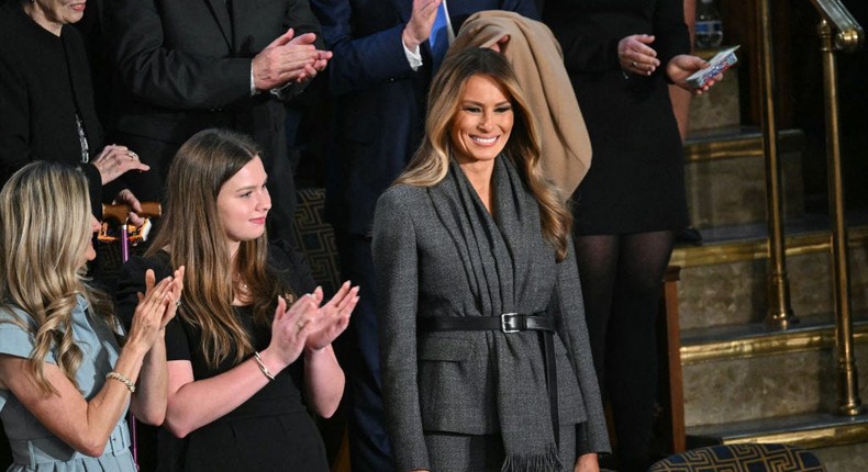 Melania Trump at Donald Trump's address to a joint session of Congress.SAUL LOEB/AFP/Getty Images