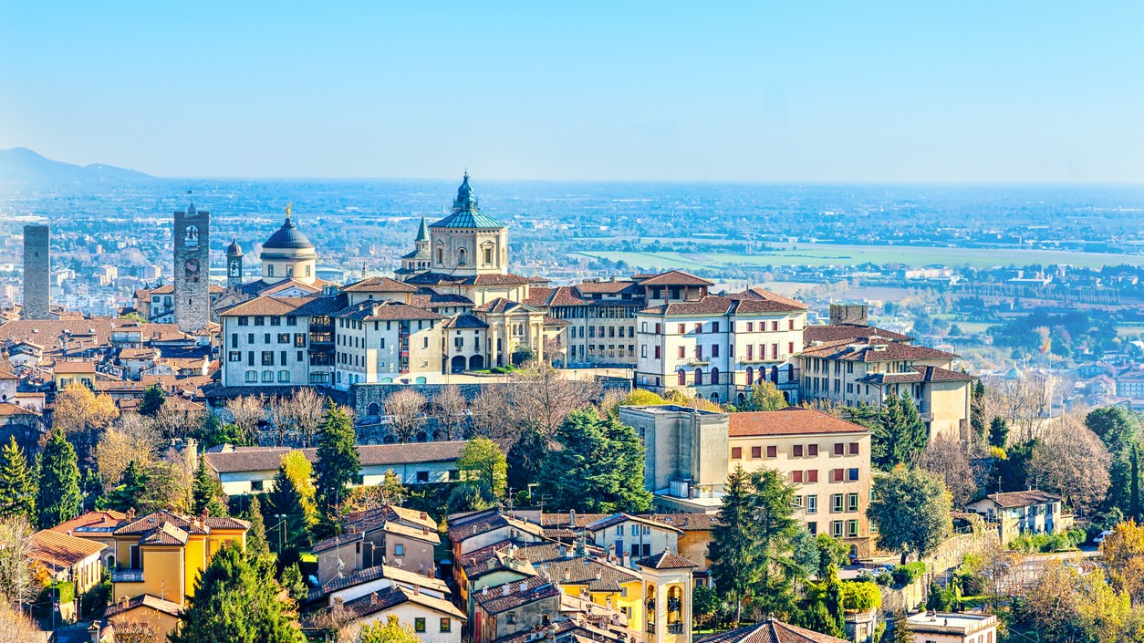 Krásne historické mesto Bergamo.