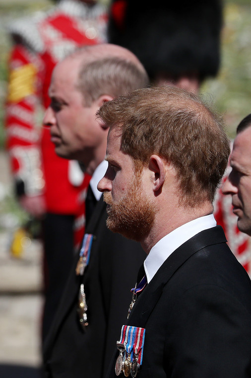 Harry i William na pogrzebie księcia Filipa