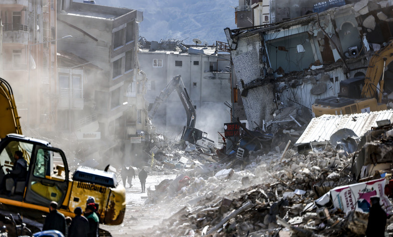 Krajobraz po trzęsieniu ziemi w Turcji