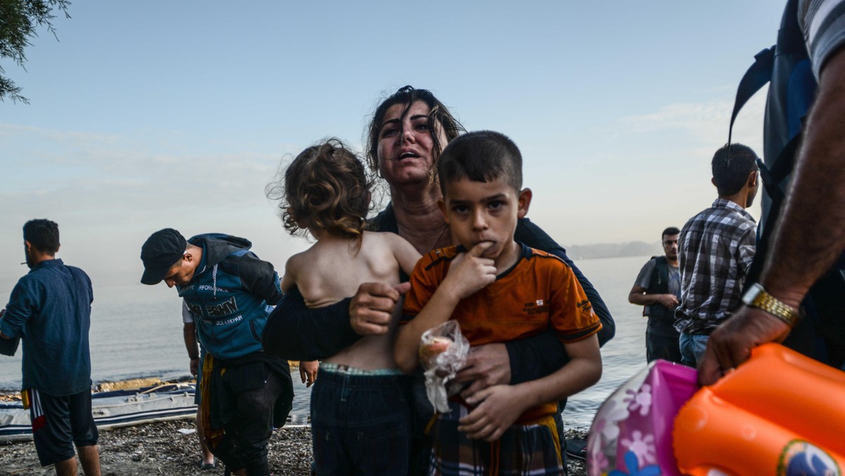 Refugees from Syria arriving at Kos Island