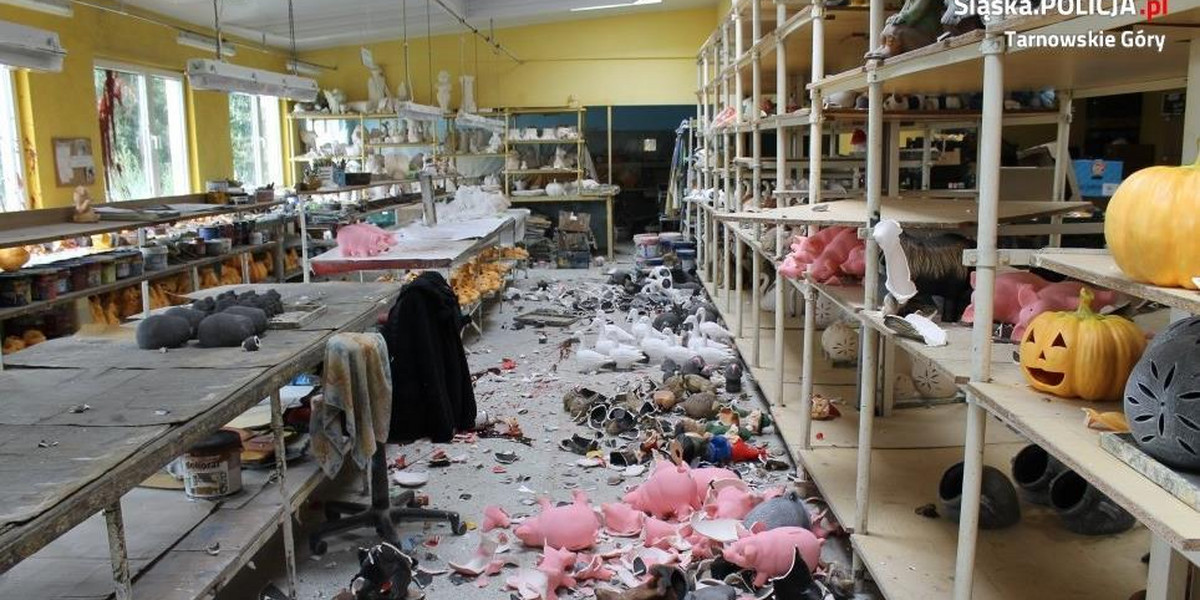 Ukrainiec zdemolował fabrykę ceramiki