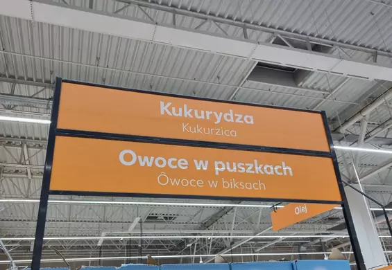 Kaufland wprowadził na Śląsku dwujęzyczne nazwy. "Ôplerki, kyjzy i wōszty"