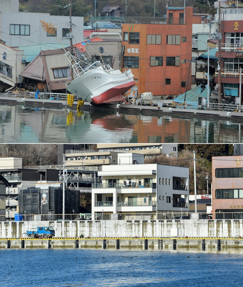 Tsunami w Japonii. Zniszczone miejsca kiedyś i obecnie