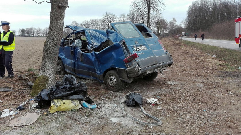 Śmiertelny wypadek na Opolszczyźnie. Pijany kierowca z impetem uderzył w drzewo