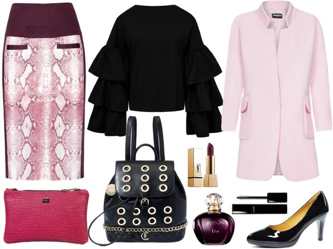 STYLIZACJE na andrzejki: płaszcz- Mosquito/mosquito.pl, bluzka- White House/whitehouse.sklep.pl, spódnica- Midori/midori.pl, plecak- CristinaEffe/cristinaeffe.com, saszetka- antbag by ania/antbags.pl, buty – Caprice/caprice.pl, kosmetyki- Sephora/sephora.pl