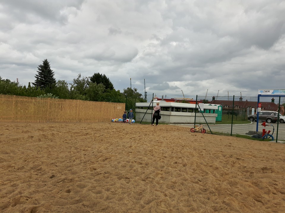 Plaża miejska na Wyspie Grodzkiej