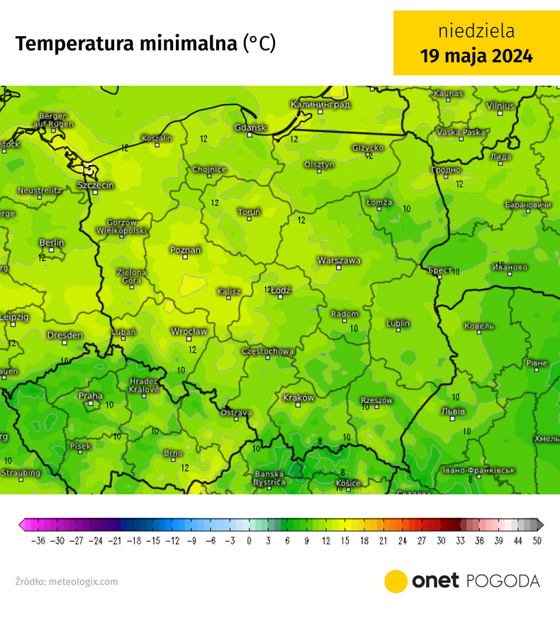 Noc zapowiada się umiarkowanie ciepło