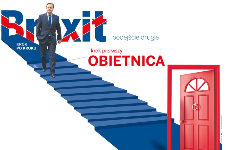 <b>Brexit krok pierwszy: OBIETNICA</b>
<br>
<br>
David Cameron obiecał Brytyjczykom referendum w sprawie dalszego członkostwa kraju w Unii Europejskiej w styczniu 2013 r. – jeśli jego Partia Konserwatywna utrzyma się u władzy po zaplanowanych na maj 2015 r. wyborach. Miał to być sposób jednocześnie na zdobycie głosów coraz bardziej niechętnych Unii Brytyjczyków, jak i uśmierzenie niezadowolenia z jego osoby wśród części konserwatywnych członków Izby Gmin. Brytyjski premier wcale nie chciał wyprowadzać kraju z UE, ale przekonywał, że zdoła wynegocjować nowe warunki brytyjskiego członkostwa – z licznymi klauzulami wyłączającymi – co przekona Brytyjczyków do pozostania w UE. W styczniu 2013 r. perspektywa, że takie referendum się w ogóle odbędzie była bardzo daleka – Konserwatyści byli w sondażach ok. 10 punktów proc. za Partią Pracy i niewiele wskazywało, że mogą wygrać wybory.