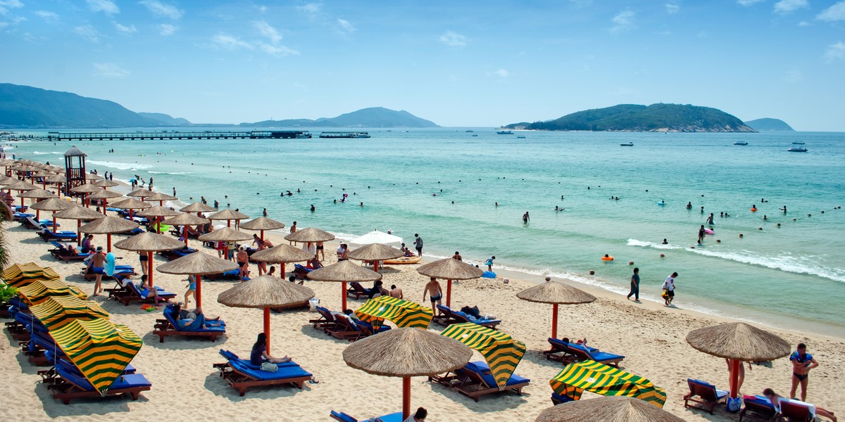 Plaża w miejscowości Sanya, Chiny. 