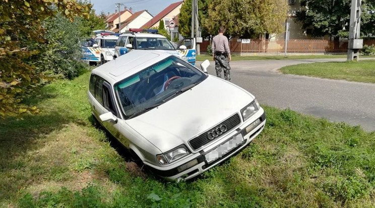 Lopott Audival menekültek /Fotó: police.hu