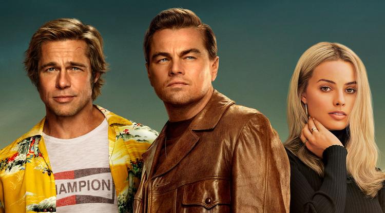 Brad Pitt, Leonardo DiCaprio és Margot Robbie, a Volt egyszer egy... Hollywood főszereplői.