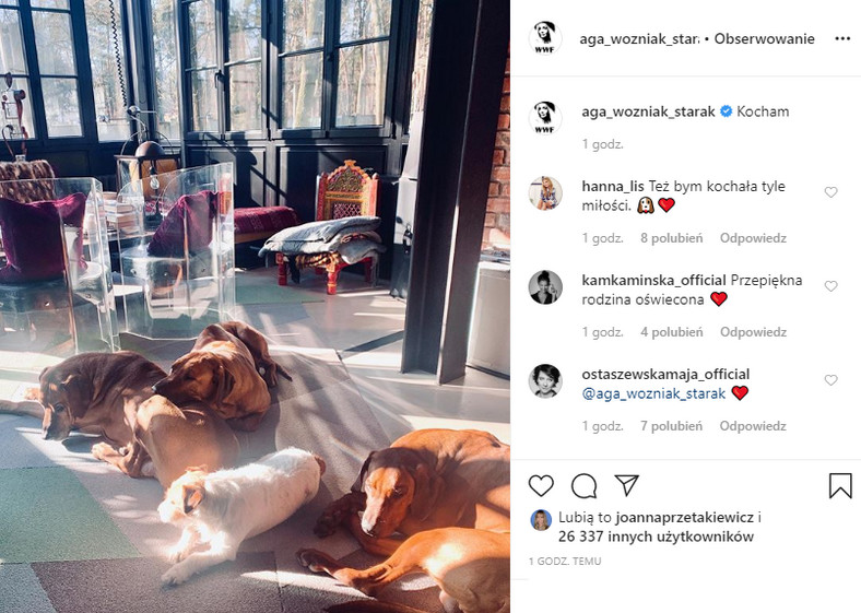 Agnieszka Woźniak-Starak na Instagramie