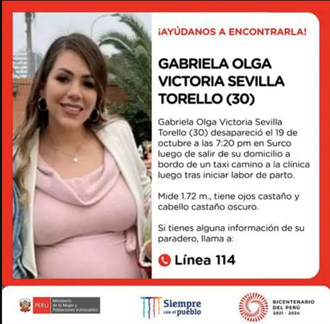 Gabriela Olga Victoria Sevilla Torello zmizla bez stopy. 