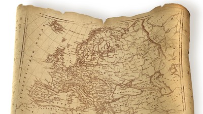 Ancient map of Europe