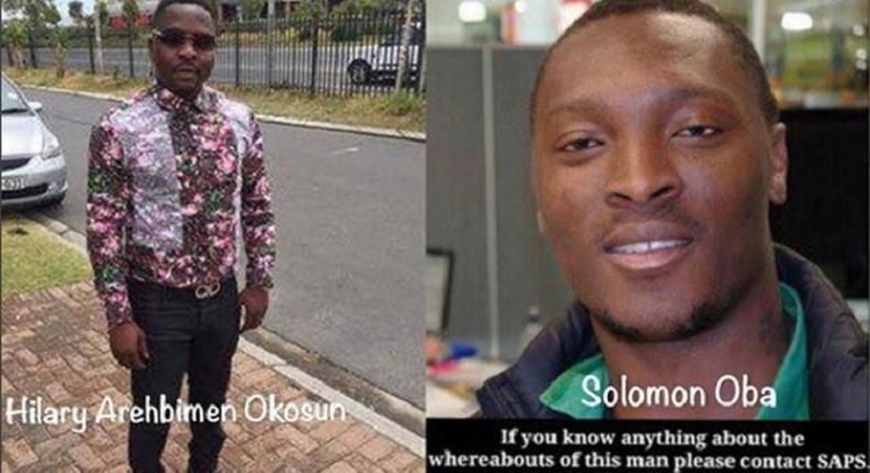 The victim, Hilary Okosun and the suspect, Solomon Oba