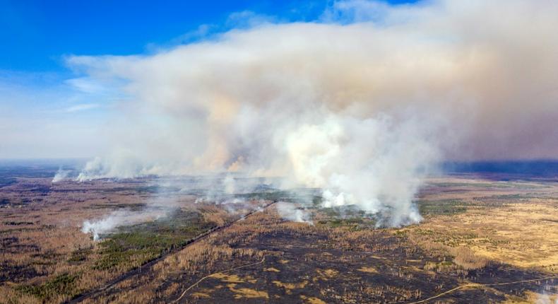 The fire broke out 10 days ago at the scene of the world's worst nuclear accident in 1986