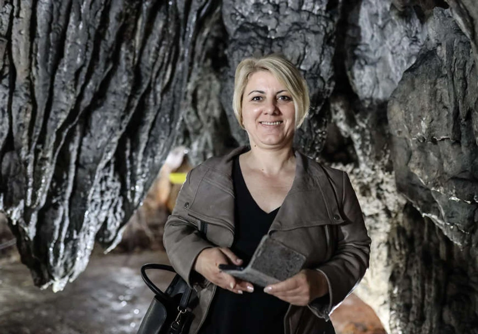 Marija Reljić u Vaganskoj pećini
