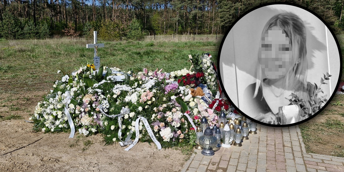 Białe róże i maskotki przykryły grób 14-letniej Emilki. To była jej ostatnia droga.